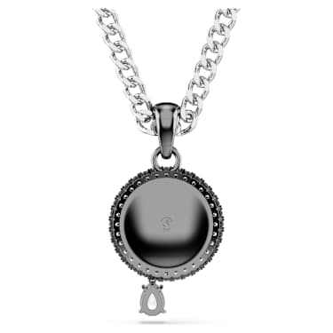 Swan Anhänger, Kristallperle, Schwan, Grau, Rhodiniert - Swarovski, 5680868