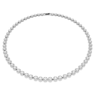 Una Angelic Tennis 네크리스, 라운드 컷, 롱, 화이트, 루테늄 플래팅 - Swarovski, 5681057