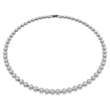 Una Angelic Tennis 네크리스, 라운드 컷, 롱, 화이트, 루테늄 플래팅 - Swarovski, 5681057