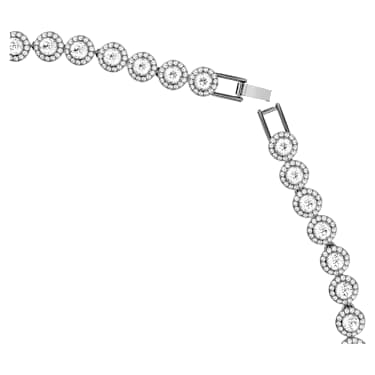 Una Angelic Tennis 네크리스, 라운드 컷, 롱, 화이트, 루테늄 플래팅 - Swarovski, 5681057