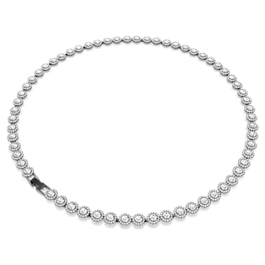 Una Angelic Tennis 네크리스, 라운드 컷, 롱, 화이트, 루테늄 플래팅 - Swarovski, 5681057