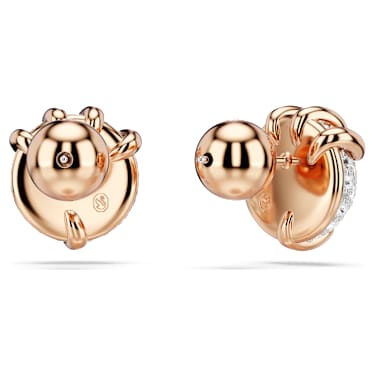 Dragon & Phoenix 스터드 이어링, 드래곤 발톱, 화이트, 로즈골드 톤 플래팅 - Swarovski, 5681058