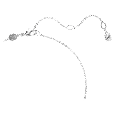 Pendentif en Y Swan, Perle de cristal, Cygne, Gris, Métal rhodié - Swarovski, 5681403