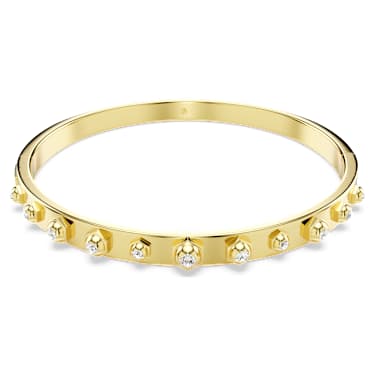 Numina Armreif, Gemischte Rundschliffe, Weiß, Goldlegierungsschicht - Swarovski, 5681452