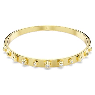 Bracelet-jonc Numina, Diverses tailles rondes, Blanc, Placage de ton or - Swarovski, 5681452