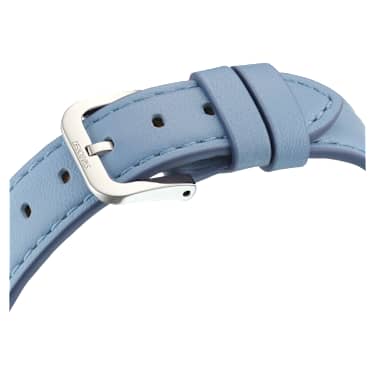 Montre Crystalline Lustre, Fabriqué en Suisse, Bracelet en cuir, Bleues, Acier inoxydable - Swarovski, 5681733