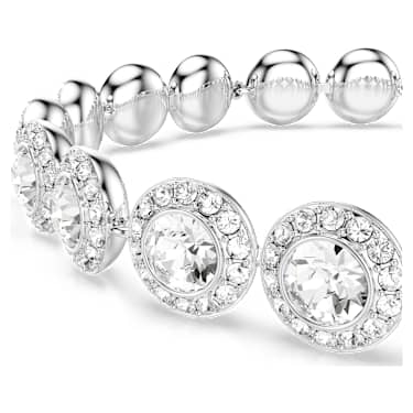 Una Angelic Tennis 브레이슬릿, 라운드 컷, 화이트, 로듐 플래팅 - Swarovski, 5682279