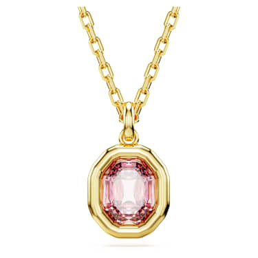 Pendentif Imber, Taille octogonale, Rose, Placage de ton or - Swarovski, 5682531