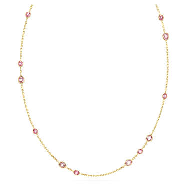 Sautoir Imber, Taille octogonale, Long, Rose, Placage de ton or - Swarovski, 5682533