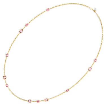 Imber lange Halskette, Oktagon-Schliff, Lang, Rosa, Goldlegierungsschicht - Swarovski, 5682533