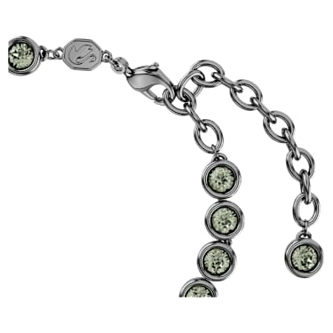 Imber Tennis 手鏈, 圓形切割, 黑色, 鍍黑鉻色 - Swarovski, 5682592