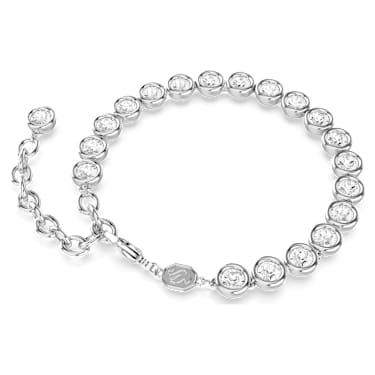 Imber Tennis Armband, Rundschliff, Weiß, Rhodiniert - Swarovski, 5682666
