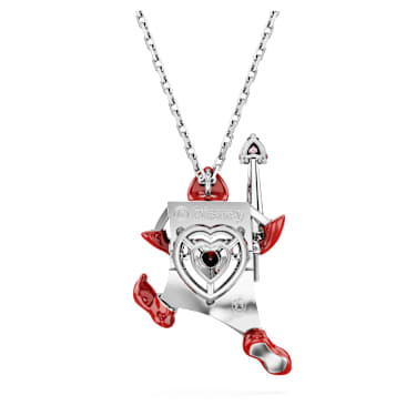 Alice in Wonderland ペンダント, トランプ, レッド, ロジウム・プレーティング | Swarovski