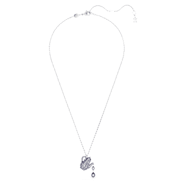 Pendente Alice in Wonderland, Teiera, Viola, Placcato rodio - Swarovski, 5682807