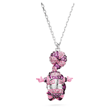 Alice in Wonderland จี้สร้อยคอ, แมว, ชมพู, เคลือบโรเดียม - Swarovski, 5682809