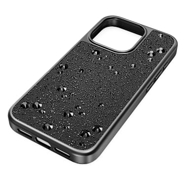 High Smartphone Schutzhülle, Flat Back Kristalle, iPhone® 15 Pro, Schwarz - Swarovski, 5682965