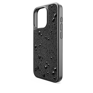 High Smartphone Schutzhülle, Flat Back Kristalle, iPhone® 15 Pro, Schwarz - Swarovski, 5682965