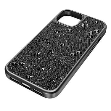 Funda para smartphone High, Cristales Flat Back, iPhone® 15, Negro