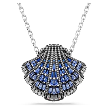 Idyllia 鏈墜和胸針, 貝殼, 長, 藍色, 多種金屬潤飾 - Swarovski, 5683032