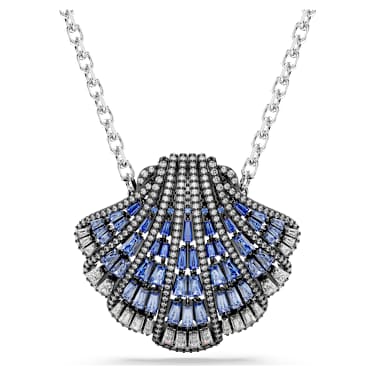 Idyllia 鏈墜和胸針, 貝殼, 長, 藍色, 多種金屬潤飾 - Swarovski, 5683032