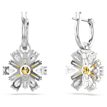 Idyllia 드롭 이어링, 꽃, 옐로우, 로듐 플래팅 - Swarovski, 5683243