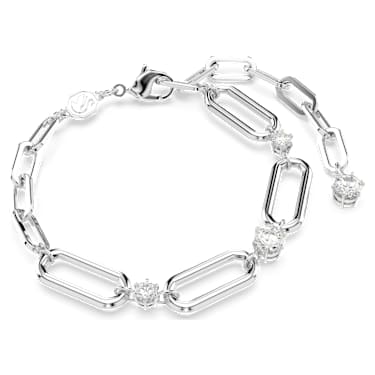 Zapestnica Constella, Bela, Prevleka iz rodija - Swarovski, 5683353