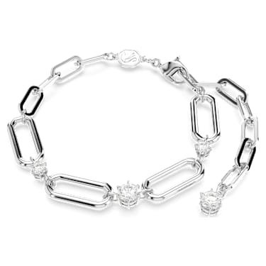 Zapestnica Constella, Bela, Prevleka iz rodija - Swarovski, 5683353