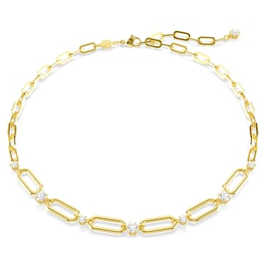 Constella ネックレス, ホワイト, 18Kゴールドコーティング | Swarovski