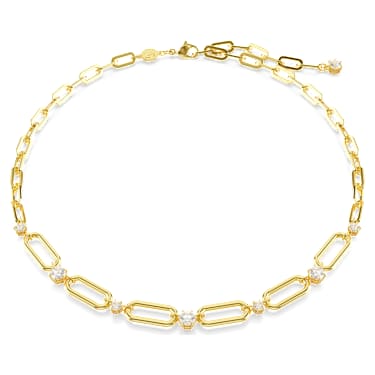 Constella 네크리스, 화이트, 골드 톤 플래팅 - Swarovski, 5683354