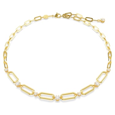 Constella necklace, White, Gold-tone plated by SWAROVSKI