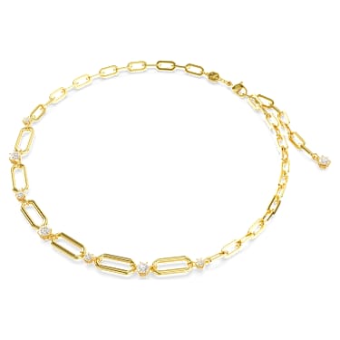 Constella 네크리스, 화이트, 골드 톤 플래팅 - Swarovski, 5683354
