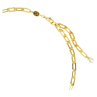 Constella 네크리스, 화이트, 골드 톤 플래팅 - Swarovski, 5683354