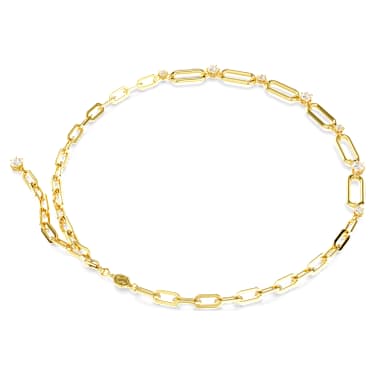 Constella 네크리스, 화이트, 골드 톤 플래팅 - Swarovski, 5683354