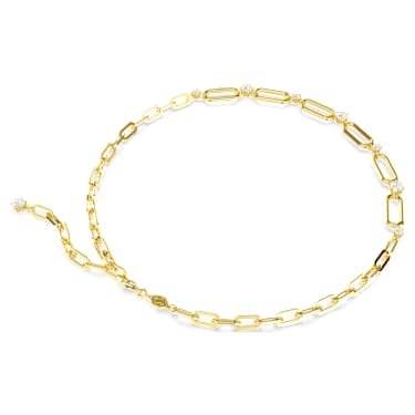 Constella ネックレス, ホワイト, 18Kゴールドコーティング | Swarovski