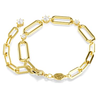 Constella สร้อยข้อมือ, ขาว, ตกแต่งผิวด้วยทองคำ 18K - Swarovski, 5683359