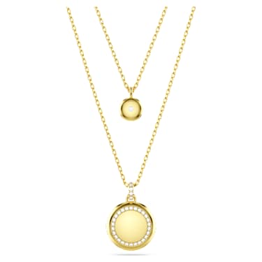 Pendentif multiple Sublima, Blanc, Placage de ton or - Swarovski, 5683442