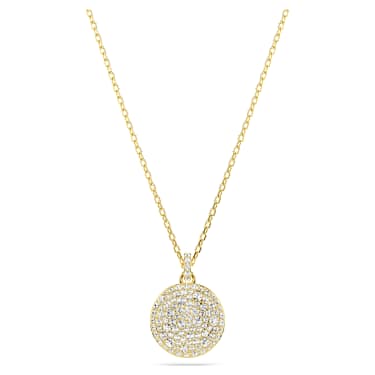 Sublima 레이어드 펜던트, 화이트, 18K 골드 피니시 - Swarovski, 5683442