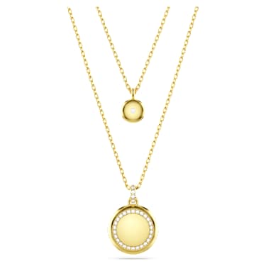 Sublima ペンダント, ホワイト, 18Kゴールドコーティング | Swarovski