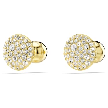 Sublima 스터드 이어링, 화이트, 골드 톤 플래팅 - Swarovski, 5683444
