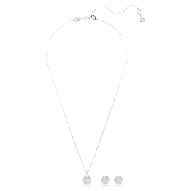 Sada Sublima, Bílá, Pokoveno rhodiem - Swarovski, 5683445