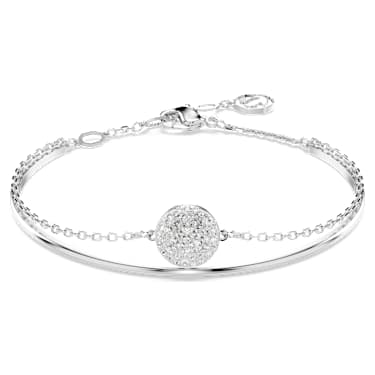 Sublima 手鐲, 白色, 鍍白金色 - Swarovski, 5683447