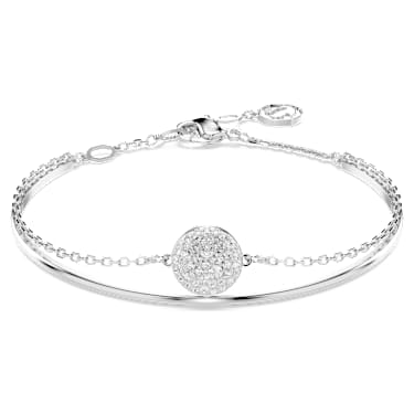 Sublima 手鐲, 白色, 鍍白金色 - Swarovski, 5683447