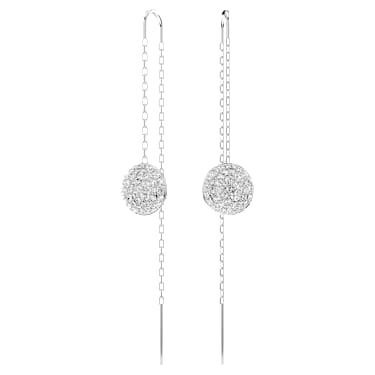 Pendants d'oreilles Sublima, Blanches, Métal rhodié - Swarovski, 5683448
