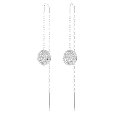 Sublima Drop-Ohrhänger, Weiß, Rhodiniert - Swarovski, 5683448