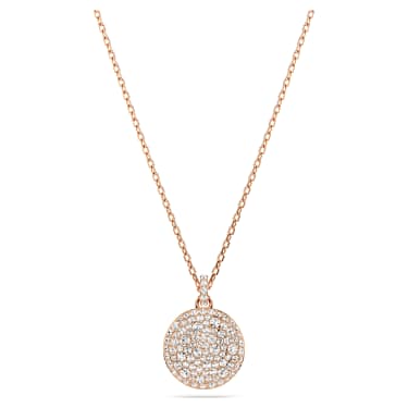 Sublima layered pendant, White, 18K rose gold finish - Swarovski, 5683449