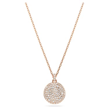 Sublima 레이어드 펜던트, 화이트, 로즈골드 톤 플래팅 - Swarovski, 5683449