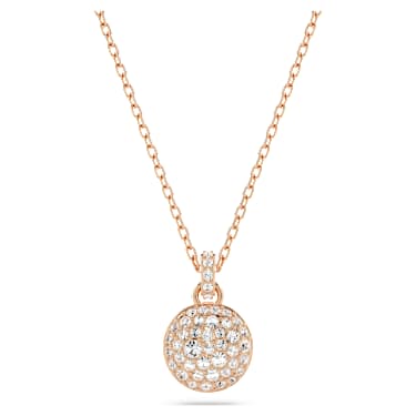 Meteora Kolye, Beyaz, 18k pembe altın rengi yüzey - Swarovski, 5683450