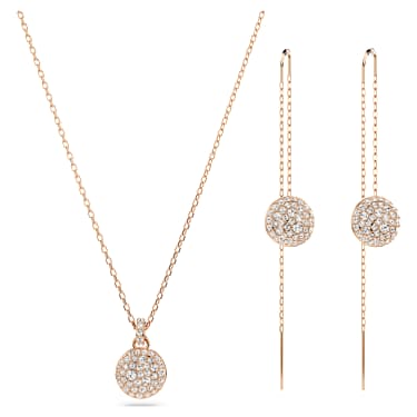 Sublima 套裝, 白色, 鍍玫瑰金色調 - Swarovski, 5683451