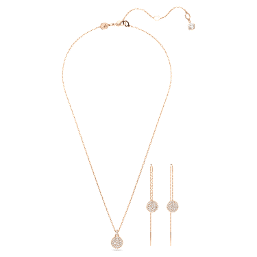 Conjunto Sublima, Blanco, Baño tono oro rosa - Swarovski, 5683451