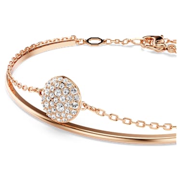 Bracciale rigido Sublima, Bianco, Finitura oro rosa 18K - Swarovski, 5683452